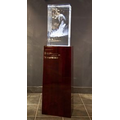 Dark Rosewood Rectangle Pedestal LED Base (11-1/2 x 7 x 30")